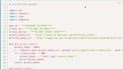 동적 수집을위한 Python 코드