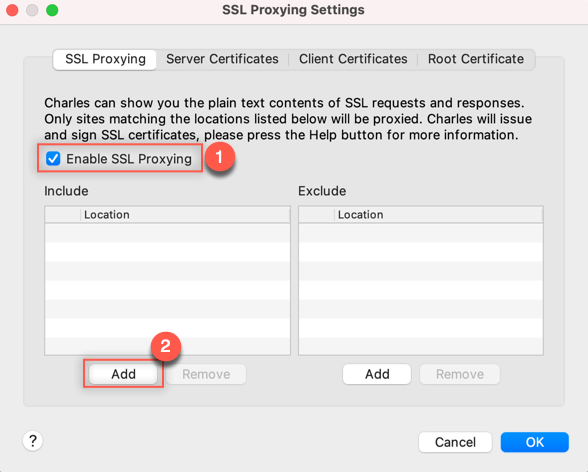 SSL 프록시 설정